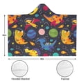 thumbnail image 3 of Wearable Blanket,DarkBlue Cartoon Dinosaurs Planets Pattern Hooded Wearable Sherpa Blanket for Adults & Teens,Winter Poncho Shawl Wrap Cape Thick Warm,60"x80", 3 of 5
