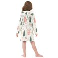 thumbnail image 7 of FORMRS Niños Bathrobe Unisex Hooded Robe Soft Plush Pajamas Sleepwear, Size 2-3T, Beige Christmas Cups, 7 of 7