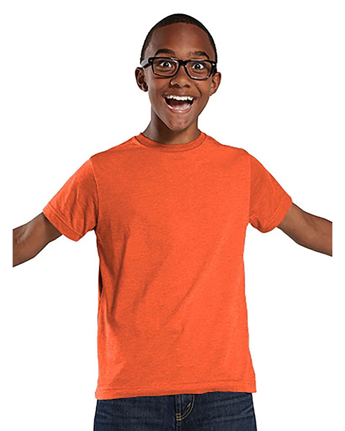 Aquaguard Boys 3-Pack T-Shirt Crew Neck Short Sleeve 100% Cotton Tee, Size: 4-14 - Medium - Vintage Orange
