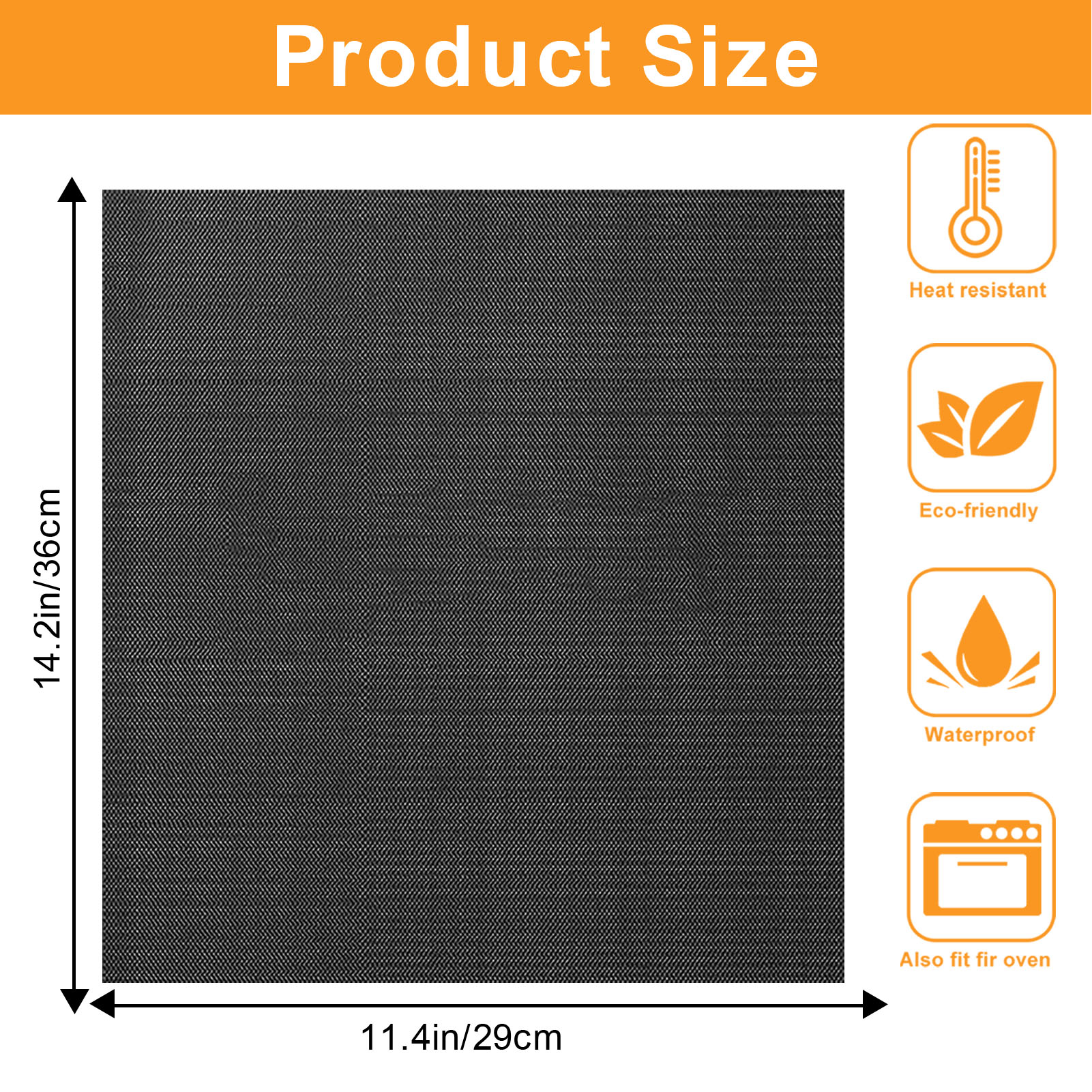GCQ Oven Liners for Bottom of Oven, 11.4"x14.2" Reusable Non-Stick Toaster Liners Toaster Mat for for Cuisinart TOA-95 Air Fryer Toaster Oven, 4 Pack