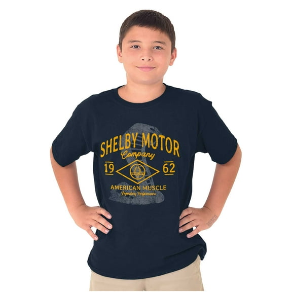 Shelby Motor Company Muscle Car Crewneck T Shirts Boy Girl Teen Brisco Brands XS