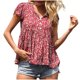 thumbnail image 1 of Blusa de manga corta con cuello en V informal para mujer a la moda, camisetas de verano OAVQHLG3B Store  lin121212, 1 of 4