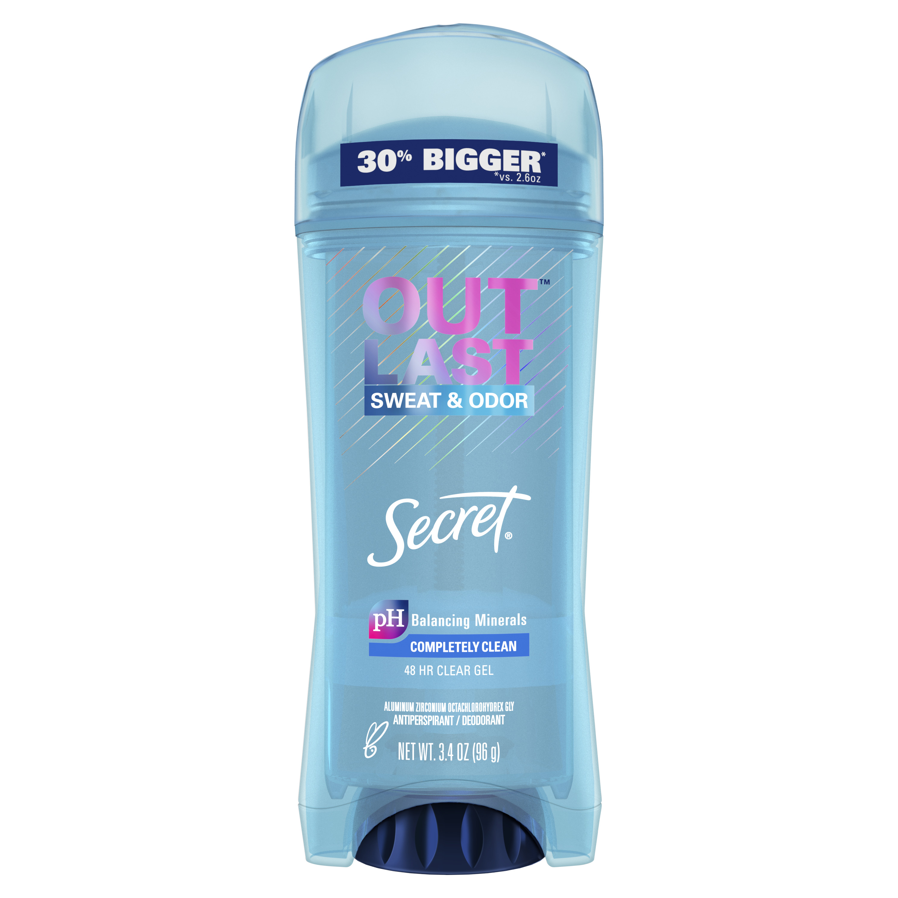Secret Outlast Clear Gel Antiperspirant Deodorant for Women Completely Clean, 3.4 oz - image 2 of 10
