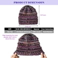 thumbnail image 2 of AYAMAYA Beanie Hat with Ponytail Hole, Winter Warm Messy Bun Winter Hat with Tail Hole Knit Skull Beanie for Women (Black), 2 of 7