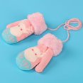 thumbnail image 4 of Toddler Kids Warm Winter Gloves Cute Infant Baby Boys Girls Thick Fleece Lined Full Finger Ski Snow Gloves Mittens, 4 of 5