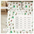 thumbnail image 4 of Great Bay Home Christmas Flannel Sheet Set - 100% Turkish Cotton - Double Brushed - King, Christmas Elves, 4 of 5