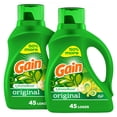 thumbnail image 1 of Gain Liquid Laundry Detergent, Original Scent x 2, 45 WL, Freshness + Odor Fighting, High efficiency washing machine iquid cleaning soap, 1 of 9