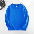 thumbnail image 5 of Toddler Kids Baby Boy Girl Long Sleeve Sweatshirt Casual Shirt Thin Pullover Infant Crewneck Sport Tops Basic Tee Shirt Fall Winter Pullover T-Shirts Crewneck Tops 2-3 Years Blue T Shirts, 5 of 9