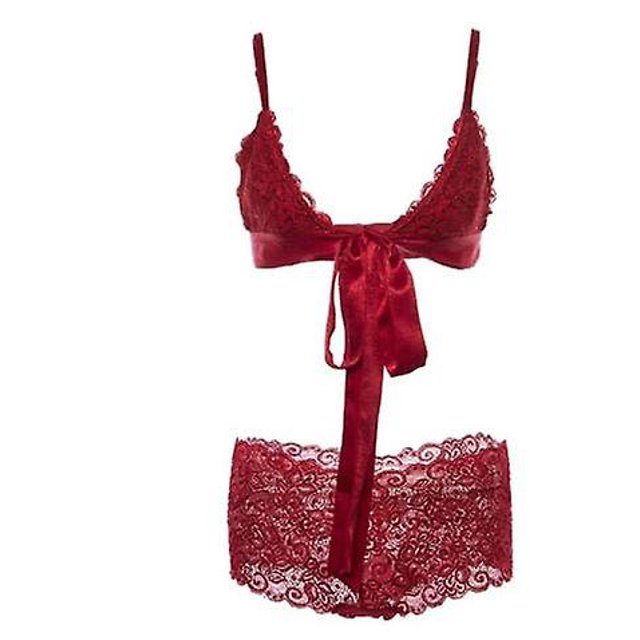 Moda de verano, conjunto de lencería Sexy para mujer, conjunto de sujetador de retazos de encaje para mujer, conjuntos breves transparentes sin espalda, sujetadores inalámbricos con cordones esquí esquí Gafas de esquí