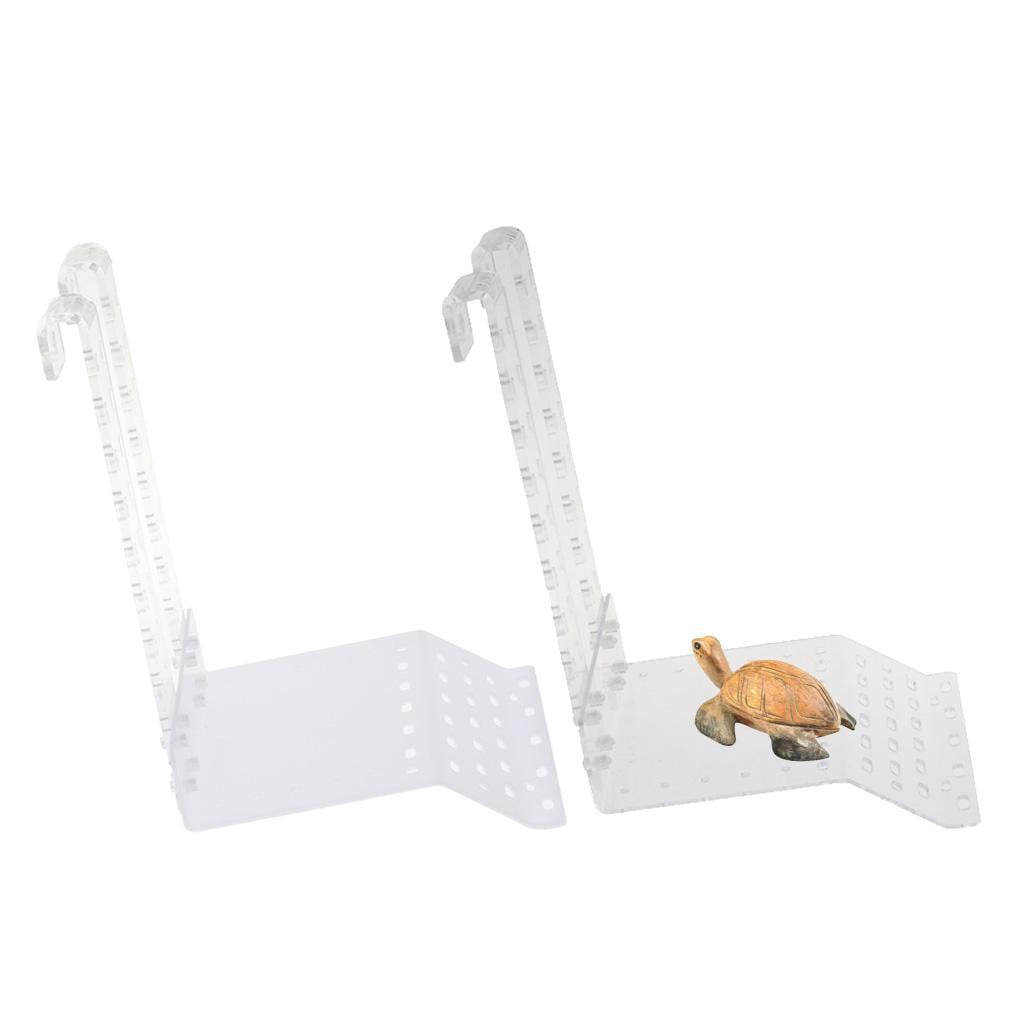 Tortoise Climbing Platform Aquarium Tank Reptile Climbing Basking Terrace Floating Platform White