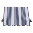 thumbnail image 3 of Awntech 3.38 Ft Charleston Sloped Fixed Awning with Scrolled Iron Arms (40.5in x 18in x 36in), Navy/Gray/White Multi, 3 of 3