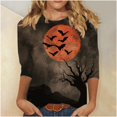 thumbnail image 3 of Zorckvet Womens T-Shirt - Halloween, Crew Neck & 3/4 Sleeve, 3 of 5