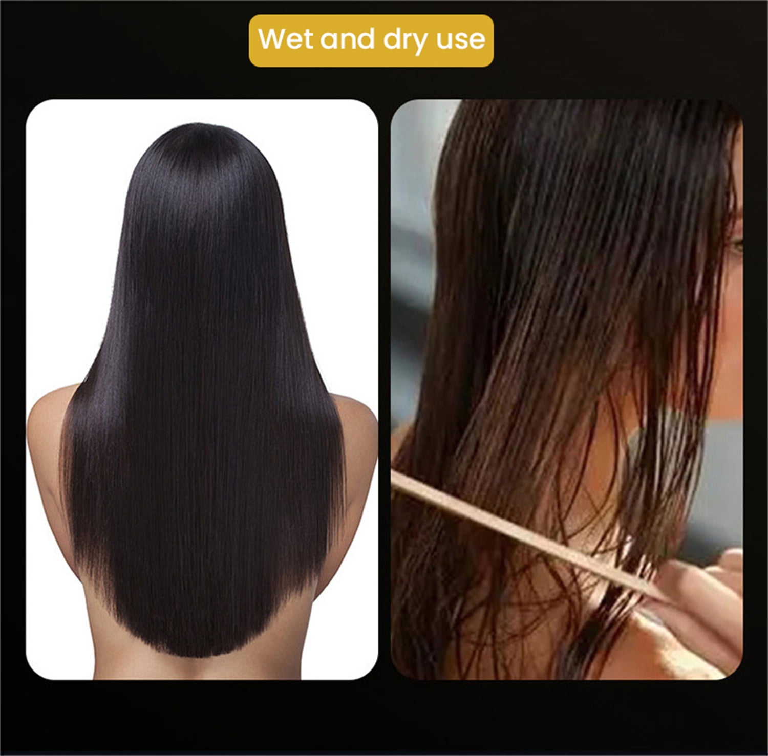 Electric Hot Comb, Hair Straightener Comb, Ceramic Pressing Comb for Black Hair Wigs with Anti-Scald Case, Dual Voltage and 60 Min Auto Shut-Off