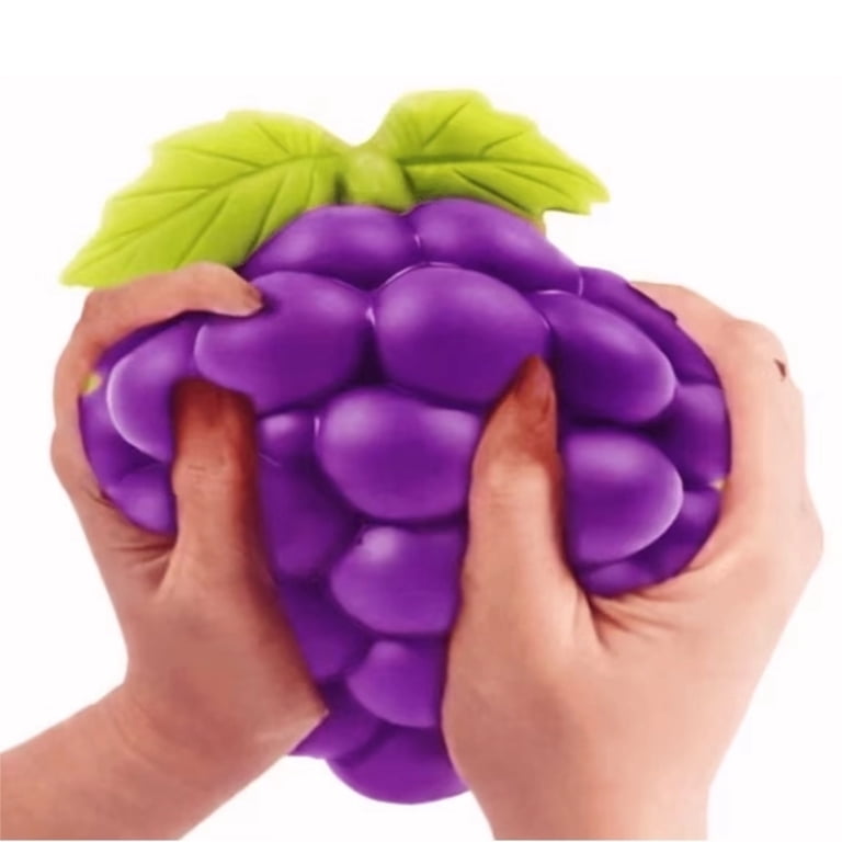 5 Inch Scented Grapes Squishy, Jumbo Purple Grape Bunch Squeeze