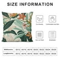 thumbnail image 5 of Fenyluxe Summer Palm Leaf Pillow Covers, Coral Tropical Leaf Decorative Outdoor Throw Pillow Covers Green Blue Botanical Farmhouse Cushion Case Square Decor for Home Couch Sofa 22x22in, 5 of 5