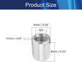 thumbnail image 2 of HUGFEGWE Round Connector Nuts Threaded Sleeve Rod Coupling Nut for Connect Two Threaded Shafts 10PCS CJB91-25817, 2 of 5