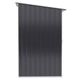 thumbnail image 2 of 3.3' X 3.4' Outdoor Storage Shed - Galvanized Steel Utility Shed with Lockable Door, Dark Gray, 2 of 10