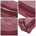 thumbnail image 3 of Unique Bargains 1Pc Lightweight Square Mesh Makeup Bag for Travel Nylon Red, 3 of 6
