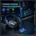 thumbnail image 6 of Siivton Wireless Gaming Headset 2.4GHz for PS5, PC, Switch, PS4, Bluetooth 5.3 Gaming Headphones with Microphone,3.5mm Wired Mode for Xbox, 60H Battery, Lightweight, RGB Lights, Noise Isolating, 6 of 11