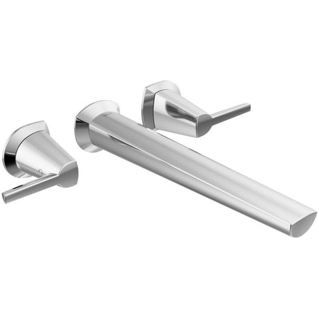 Delta T5771-PR-WL Galeon Double Handle Wall Mounted Tub Filler Trim - Lumicoat Chrome