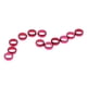 thumbnail image 4 of 12 Piezas Sharft Vuelos De Repuesto De Sujeción Arandelas De Aluminio rojo Baoblaze Protector de punta de dardo, 4 of 8