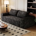 thumbnail image 2 of Leumius 71" Cloud Couch,3 Setaser Sofa with Deep Seat,Boneless Couch Sofa with 2 Pillows for Living Room,No Assembly Required,Black, 2 of 9