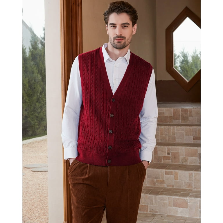 Red sleeveless hotsell cardigan