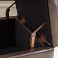 thumbnail image 3 of Pouf de Rangement en Cuir Brun Olton, 3 of 4