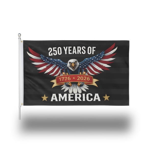 A.G.A.S Manufacturing Group 250th Anniversary Flags 3 ft x 5 ft  Eagle Design Polyester America 250 Outdoor Flag