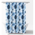 thumbnail image 3 of Leah Shower Curtain-Bathroom Flower Floral Large Blooms Fabric Print Design, 72" x 72", Navy & White, 3 of 6