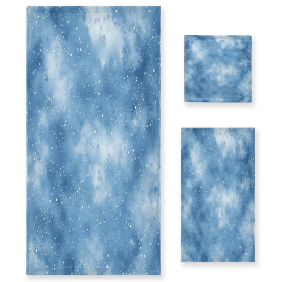 Three-Piece Towel Set Face Towel Towel Set Hand Towel Bath Towel Cotton Bath Towels Bath Towel Sets Hand Bath Towels Dark Blue