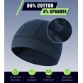 thumbnail image 3 of 2 Pieces Cotton Skull Caps for Men Women Helmet Liner Breathable Sleep Hat Chemo Headwear Running Cap, 3 of 7