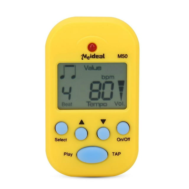 Spptty Mini Touche Numérique M50 Tempo Métronome Clip Instruments de Musique, M50 Métronome, Métronome Numérique