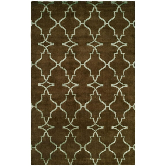 K2 Floor Style Portfolio Java Brown Hand Made Wool & Silkette™ Area Rug