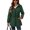 Dark Green, variant on Women's Drawstring Waterproof Outerwear Jacket 2025 Full Zip Spaghetti Strap Falbala Coat Coats Fitted Fall Hood Frill Navy XX-Large