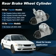 thumbnail image 2 of Cilindro de rueda de freno trasero Unique Bargains para Toyota Celica 2003-2005 para Corolla 2003-2008 para Scion XB 2004-2006 Cilindro de freno de tambor W610156/WC370146, 2 of 7