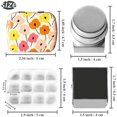 thumbnail image 2 of Mini caja de hojalata portátil, paleta de acuarela vacía de 12 pocillos, pequeños kits de almacenamiento de pintura con clip magnético y bote, C, 2 of 5