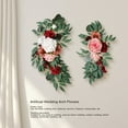 thumbnail image 3 of 2pcs Réaliste Mariage Arc Fleurs Fadeless Décor Exquis avec des Clips Pratiques pour l'Intérieur à l'Extérieur, 3 of 7