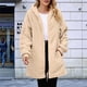 thumbnail image 5 of Cárdigan de Larga con Capucha y Cremallera para Mujer, Chaqueta Holgada de Felpa, Chaqueta de Felpa para Mujer Color Albaricoque L, 5 of 8
