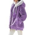thumbnail image 2 of Qarigey Abrigo con capucha morado para mujer para el invierno Mantener el calor nunca se ha visto tan bien Abrigos con capucha con cremallera Abrigos y chamarras morado l, 2 of 6