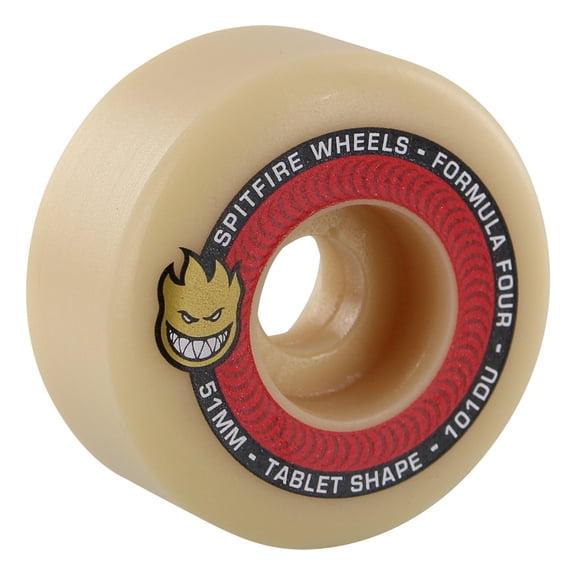 Spitfire F4 Tablet Skateboard Wheels 101a 51mm Natural/Red