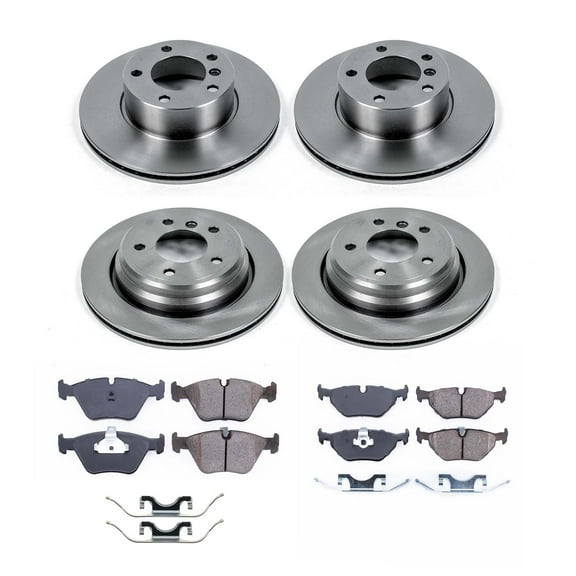 Ultimate Brakes Front and Rear Ceramic Brake Pad and Rotor Kit with Hardware WM81148