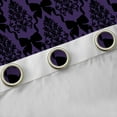 thumbnail image 4 of jejeloiu Vintage Baroque Floral Blackout Curtains Set of 2 (52x84 Each),Kawaii Girl Bowtie Window Curtains,Purple Black Curtains and Drapes For Kids,Breathable Home Decor, 4 of 6