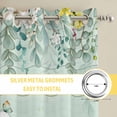 thumbnail image 6 of Cute Easter Bunny Kitchen Curtains Window Panels, Eucalyptus Leaves Colorful Eggs Teal Wooden Insulated Window Treatment Curtain, Grommet Curtains for Bedroom/Living Room/Bathroom, 2 Piece 52"Wx45"L, 6 of 8
