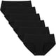 thumbnail image 1 of Bragas hipster de algodón para mujer Underwear INNERSY, 6 unidades, color negro, 1 of 6