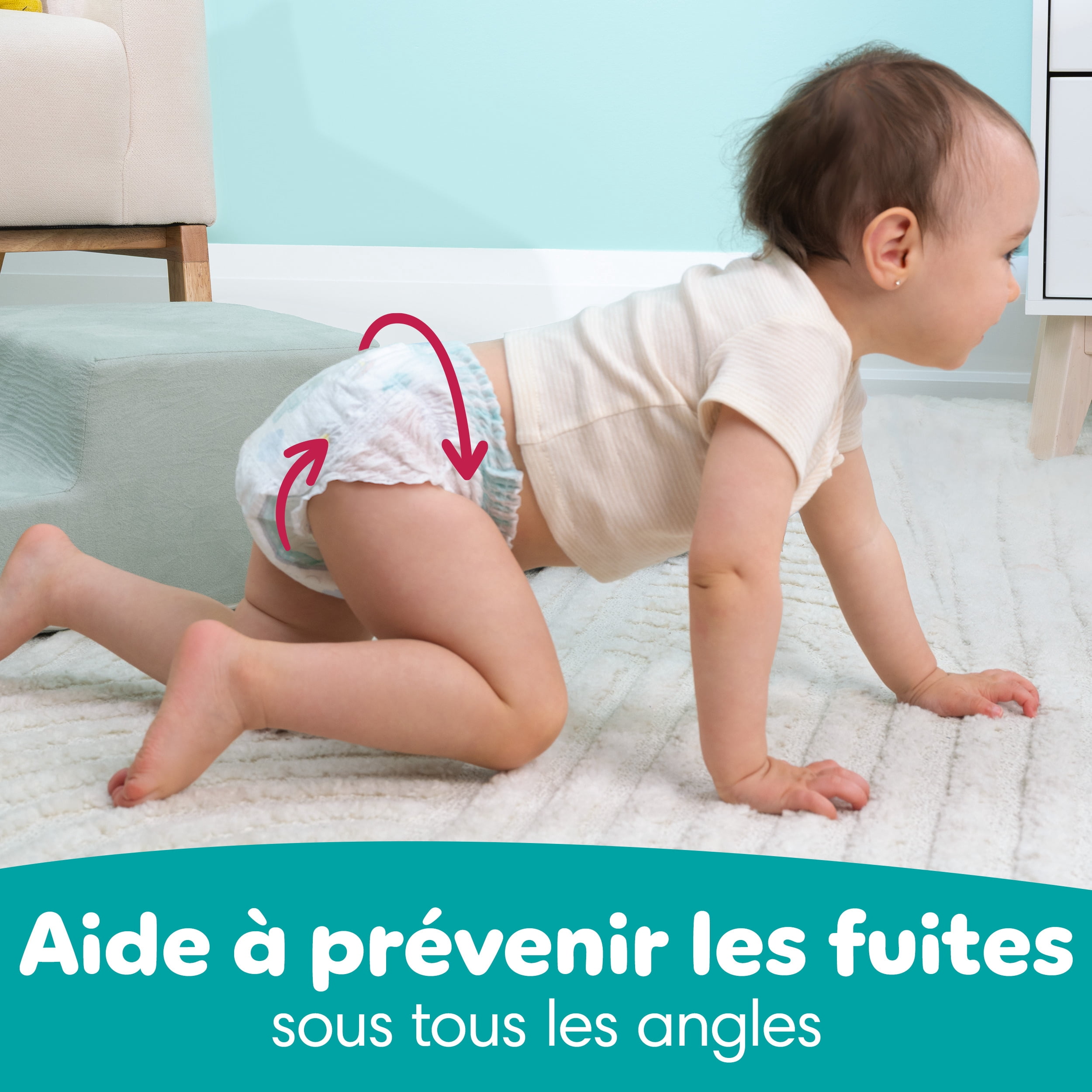 Pampers Diapers - Swaddlers 360° - Size 7, up to 100% Leakproof Comfy Dry Fit, EZ Off Tabs Designed for Easy Changes, Pull On Diaper