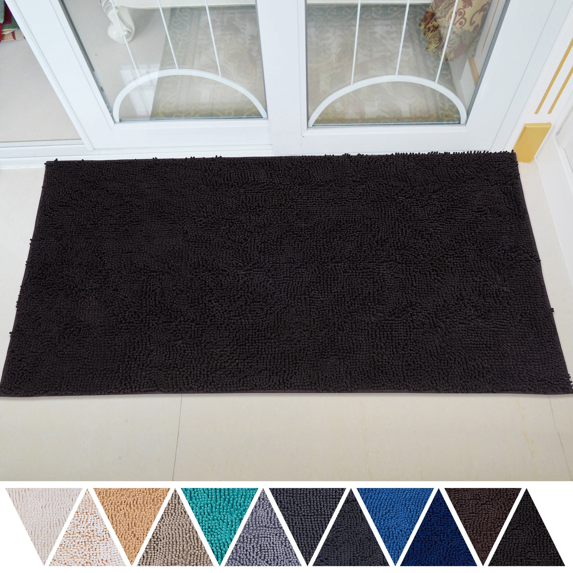 deartown 31x59 inch absorbent chenille microfiber dog door mat