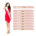thumbnail image 2 of Yokua Set of 9 Shimmering Bridesmaid Sash Satined Ribbon Strap for Bachelorette Event, 2 of 10