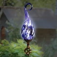 thumbnail image 3 of Exhart Blue Glass Spiral Flame  Solar Powered Garden Stake, 36 inch (Decor for Home Patio, Outdoor Garden, Yard or Lawn), Metal, 3 of 7