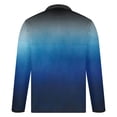 thumbnail image 3 of Mens Golf Shirts Long Sleeve Pullover Button Collared T-Shirts Casual Gradient Polka Dot Printed Breathable Going Out Athletic Workout Tees Tops, 3 of 4